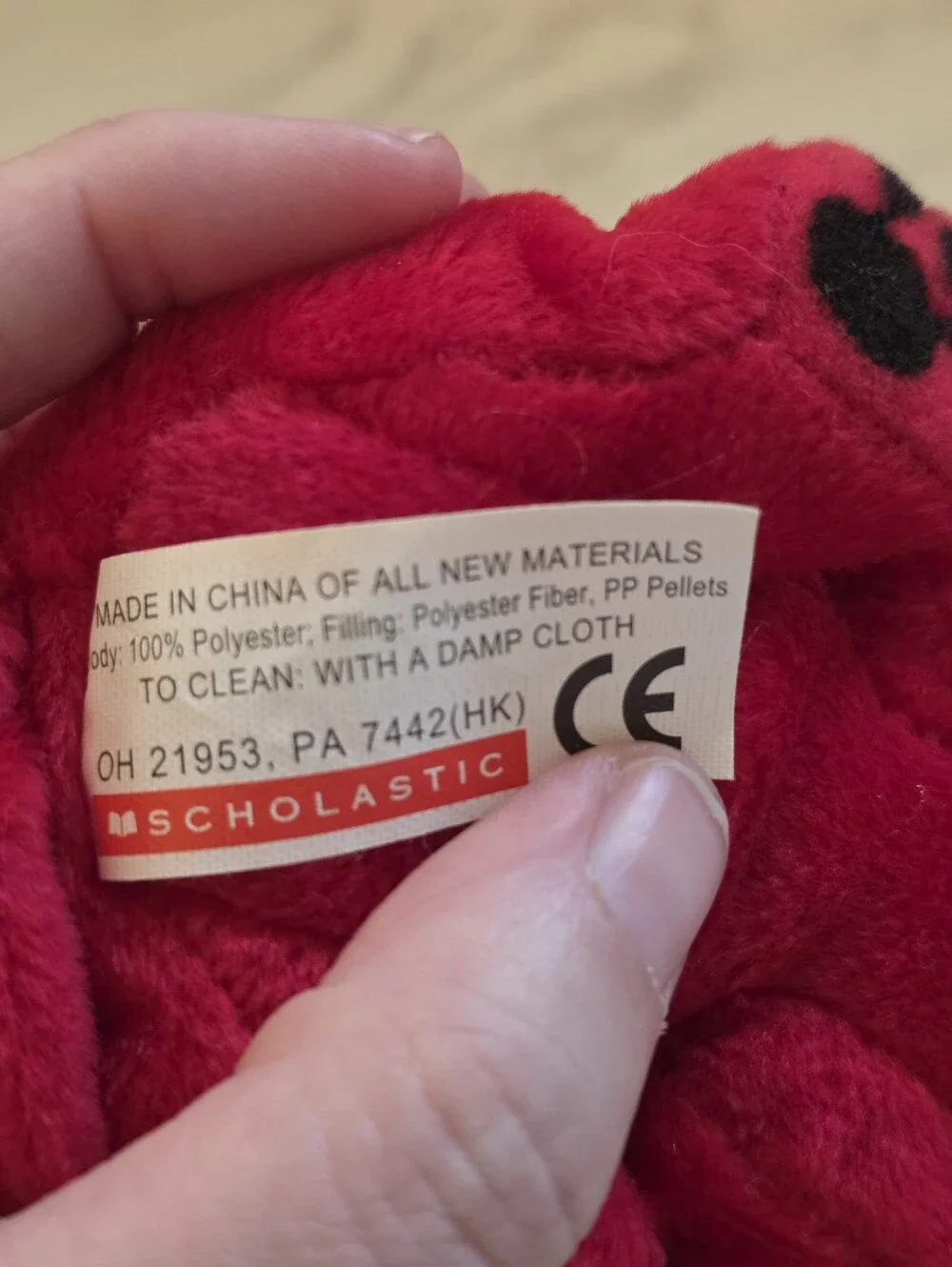 Scholastic Clifford the Big Red Dog Toy with Green Hat and Yellow Star